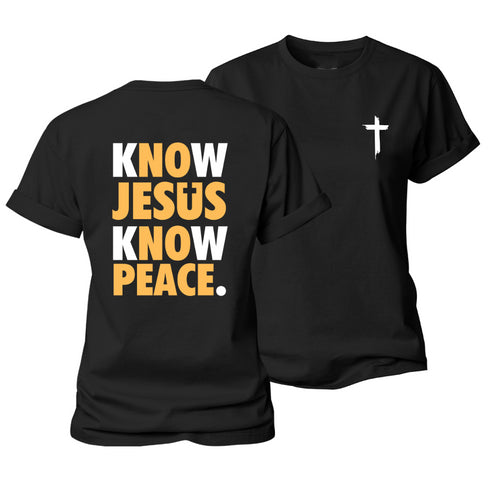 Women's Know Jesus Know Peace Cotton T-Shirt